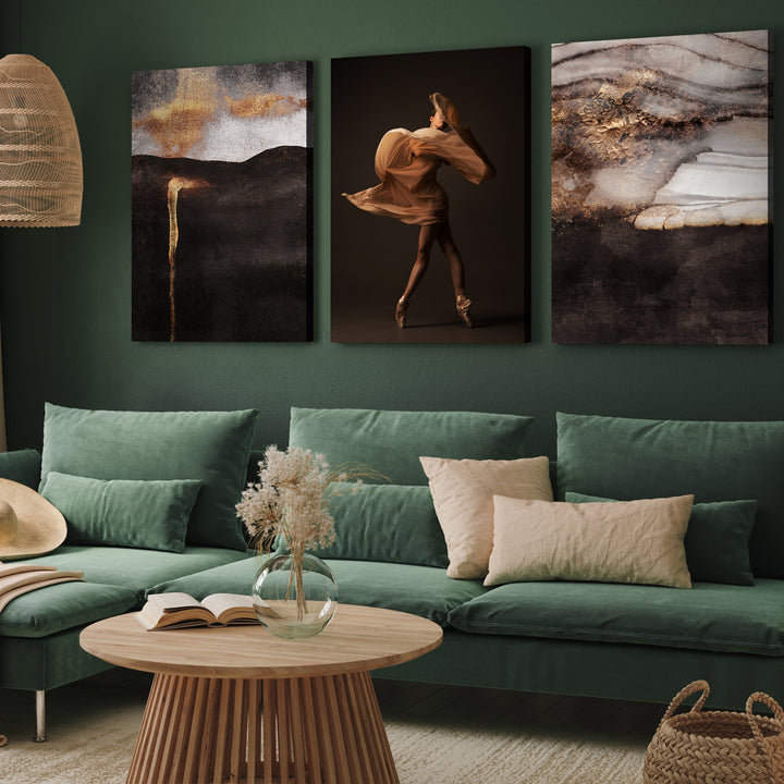 Canvastavla - Golden Fusion No2 (70x100)