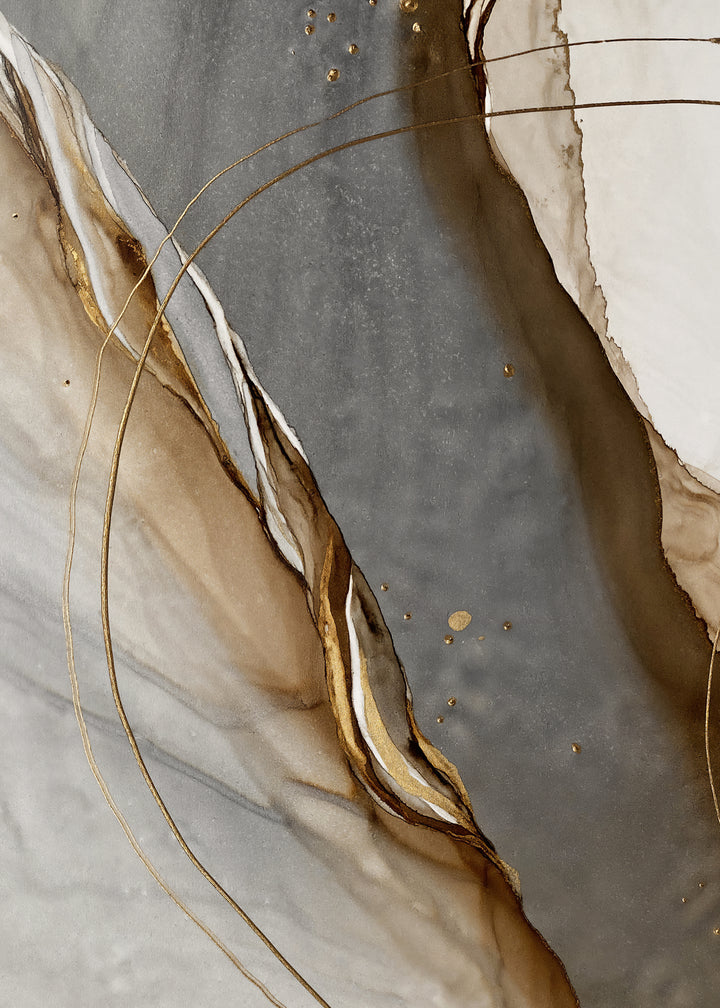 Canvastavla - Golden Seams No1