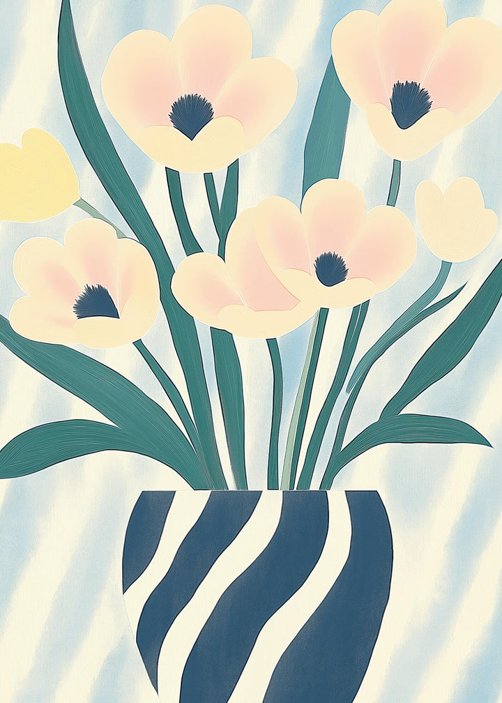 Canvastavla - Bloom & Stripe